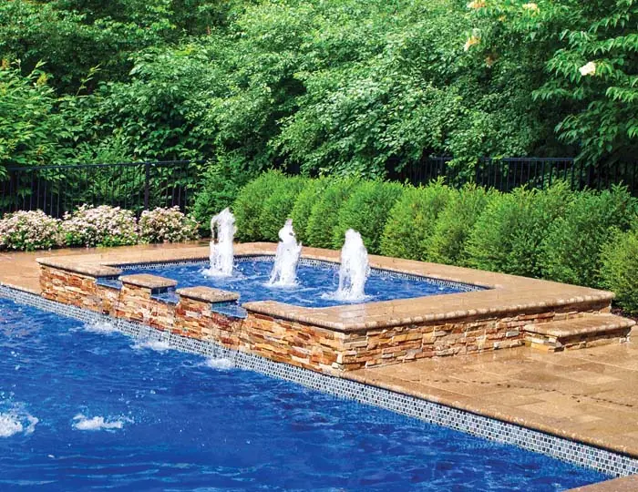 Topaz-Tanning-Ledge-Style Diagram showing the fiberglass tanning ledge features of The Topaz™
